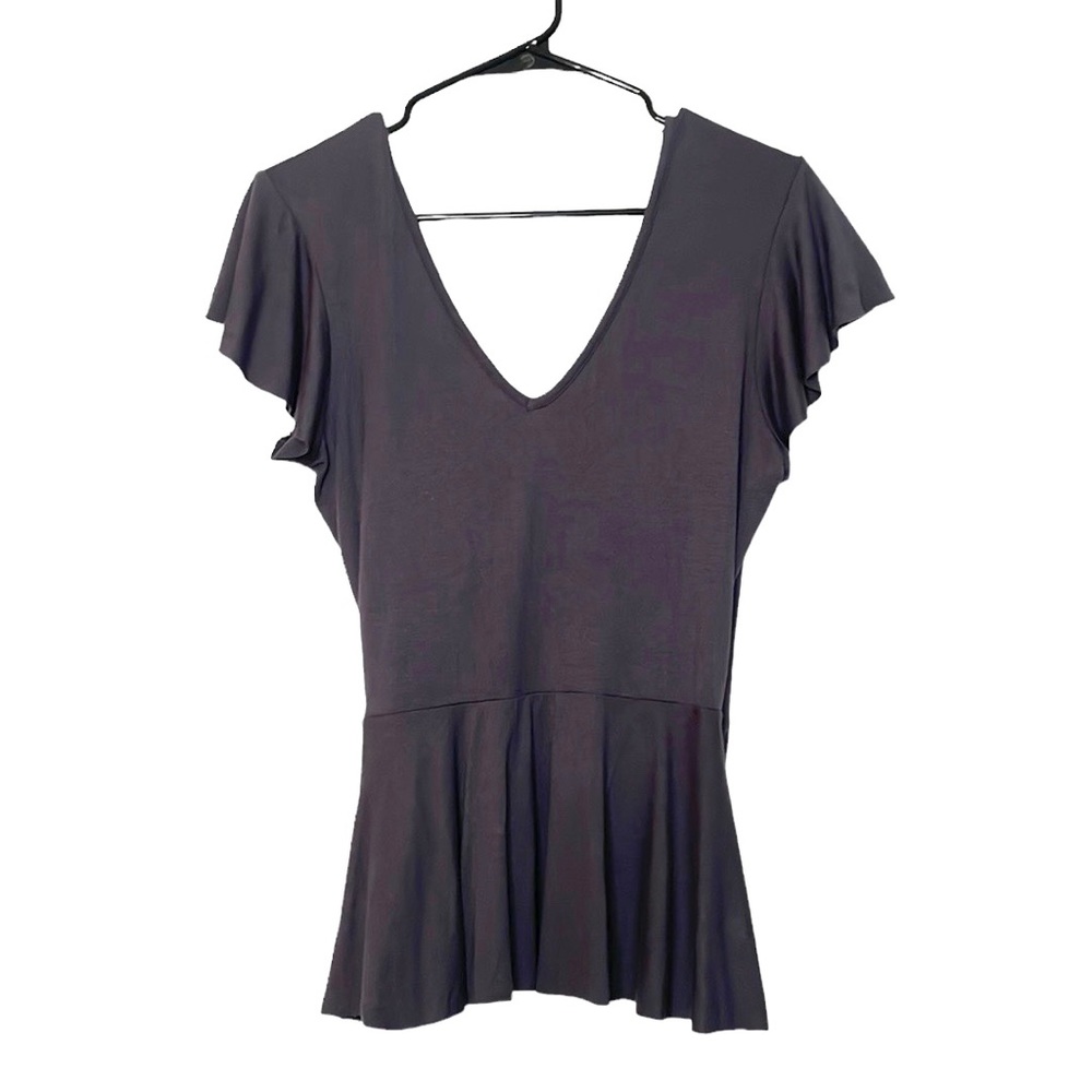 LEITH Ruffle Sleeve Wrap Top - Picture 5 of 8